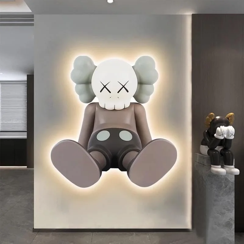 tranh 3d led gau kaws ohadecor 5 4 - Tranh 3D Led Gấu Kaws