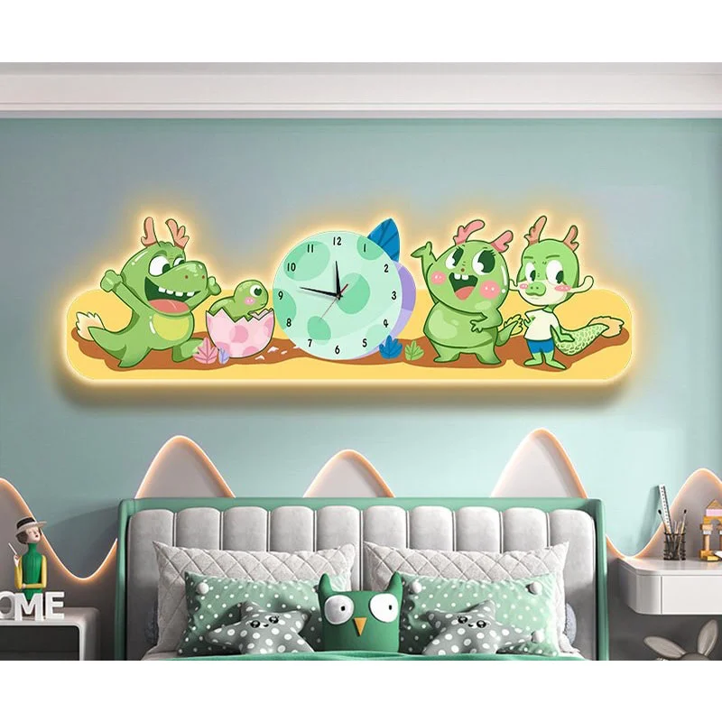 tranh led 3d dong ho dong vat hoat hinh ohadecor 1 5 - Tranh Led 3D Đồng Hồ Động Vật Hoạt Hình