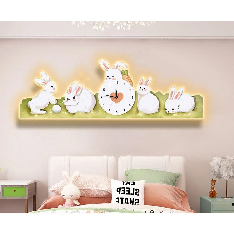 tranh led 3d dong ho dong vat hoat hinh ohadecor 4 5 - Tranh Led 3D Đồng Hồ Động Vật Hoạt Hình