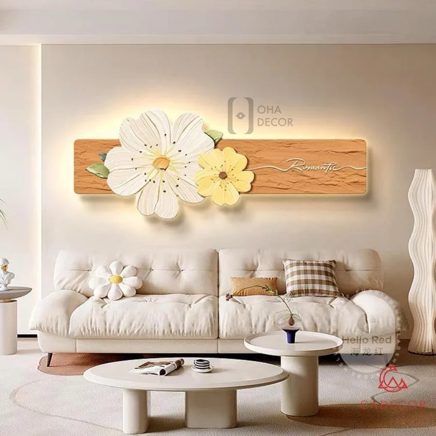 tranh trang guong 3d led bong hoa ohadecor 5 4 - Tranh Tráng Gương 3d Led Bông Hoa