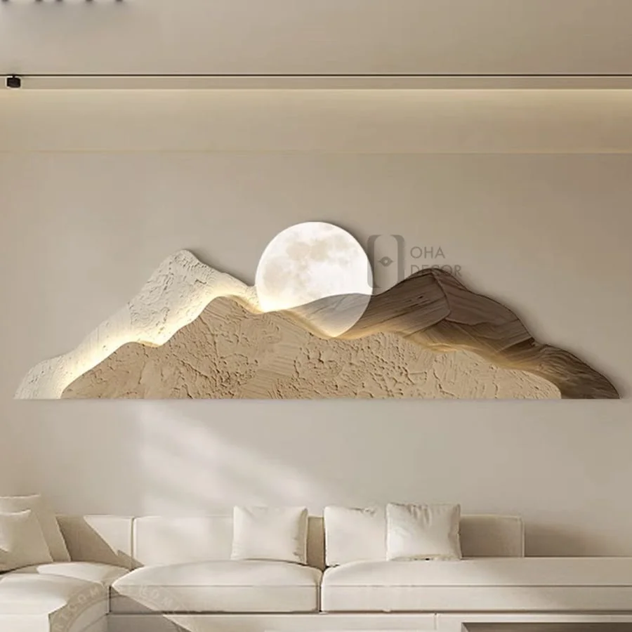 tranh trang guong 3d led nui doi phong canh ohadecor 2 1 - Tranh Tráng Gương 3D Led Núi Đồi Phong Cảnh