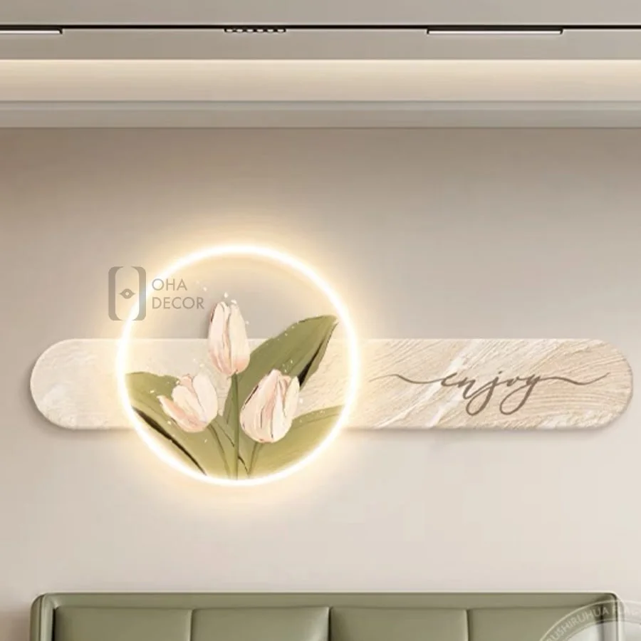tranh trang guong led 3d hoa tulip 3 1 - Tranh Tráng Gương LED 3D Hoa Tulip