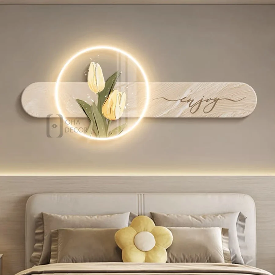tranh trang guong led 3d hoa tulip 4 1 - Tranh Tráng Gương LED 3D Hoa Tulip