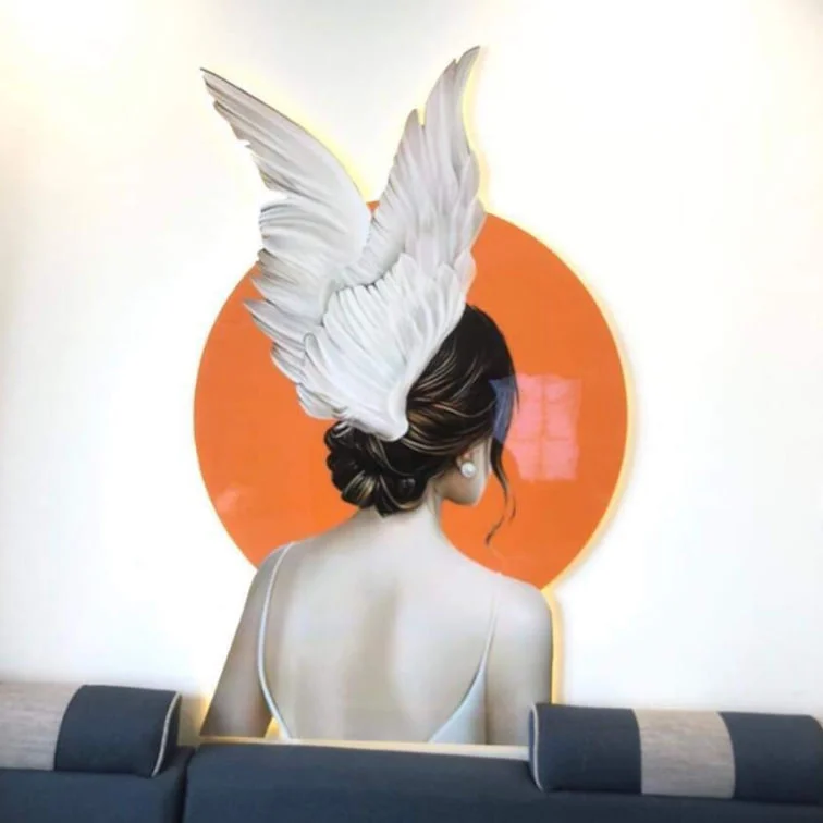 主图 01 6 - Tranh Treo Tường Led Cắt 3D Cô Gái