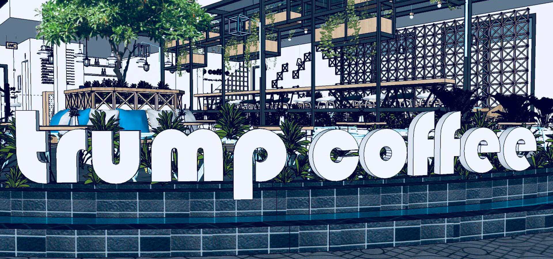 Hình ảnh thiết kế quán cafe tại Đà Nẵng