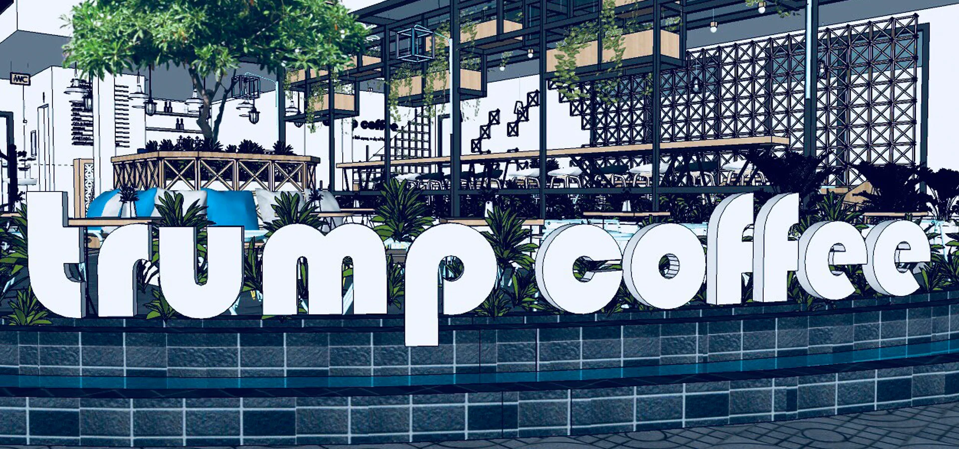 Hình ảnh thiết kế quán cafe tại Đà Nẵng