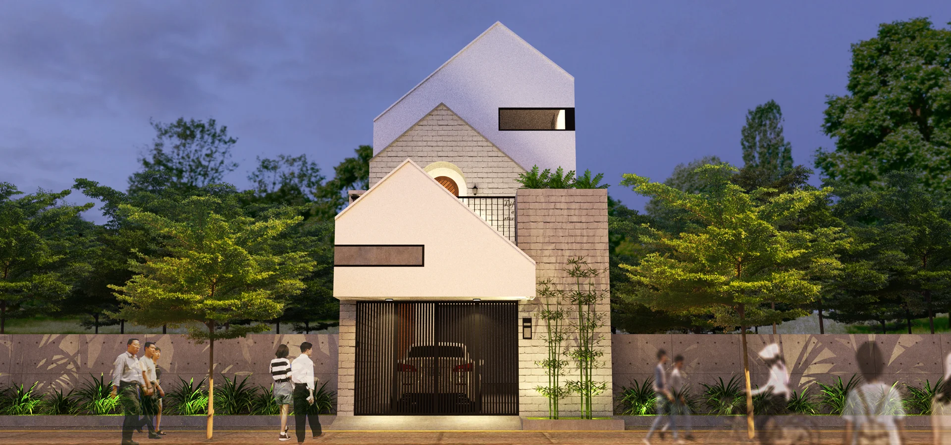 2 3 - Mẫu thiết kế nhà phố hiện đại 2 tầng đẹp, độc đáo tại Đà Nẵng nhà phố hiện đại 2 tầng tại Đà Nẵng