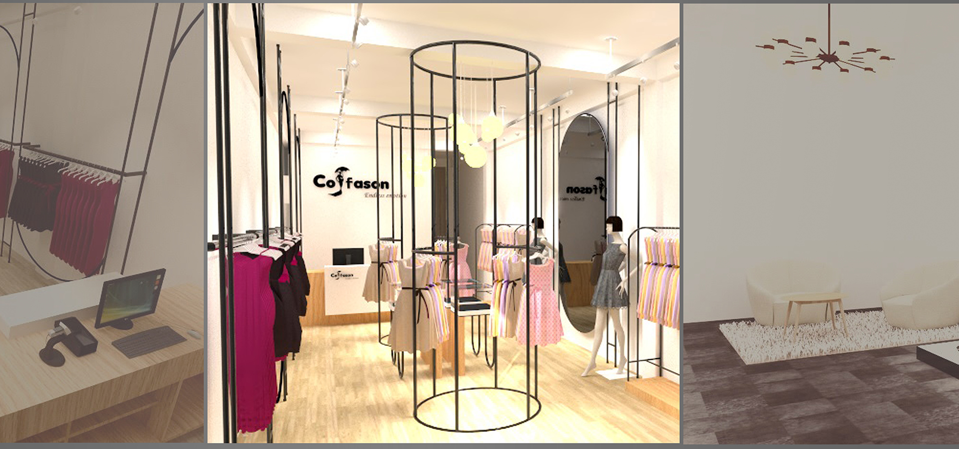 c 4 - Thiết kế shop thời trang Cosfason sang trọng, tinh tế tại Đà Nẵng