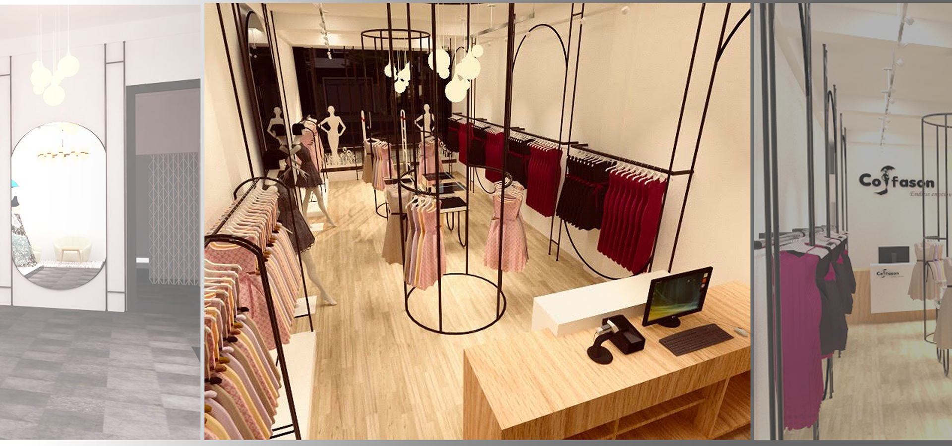 d 3 - Thiết kế shop thời trang Cosfason sang trọng, tinh tế tại Đà Nẵng