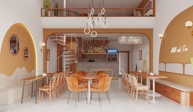 mẫu tiệm trà sữa trẻ trung 30m2 chỉ 200 triệu ở Bắc Ninh mẫu tiệm trà sữa trẻ trung 30m2 chỉ 200 triệu ở Bắc Ninh