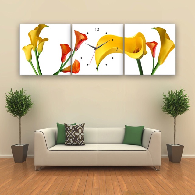 tranh tráng gương hoa loa kèn ở Điện Biên ohadecor