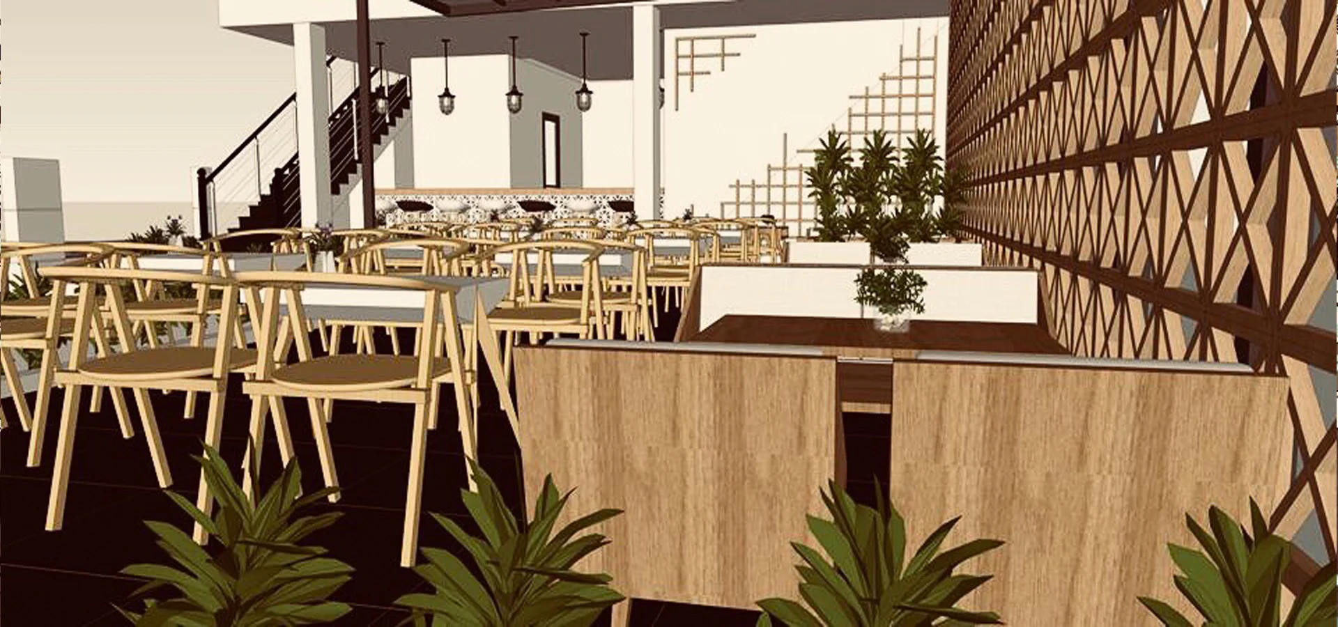 thiết kế nội thất quán trump coffe