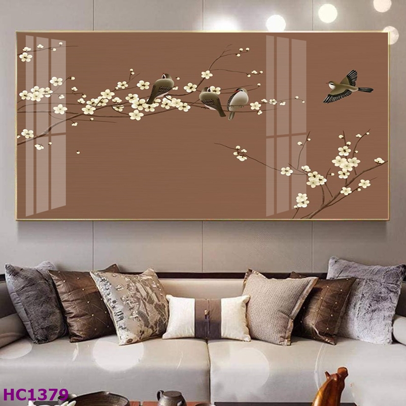 Tranh Tráng Gương Ở Nha Trang Mẫu Chim hót ca vui tươi Quà Tặng Năm Mới 5 Tranh Tráng Gương Ở Nha Trang Mẫu Chim hót ca vui tươi tone nâu trầm ấm