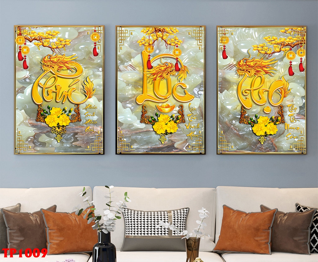 Tranh Tráng Gương Phúc Lộc Thọ Ở Đà Nẵng Qùa Tặng Năm Mới 9 TP1009