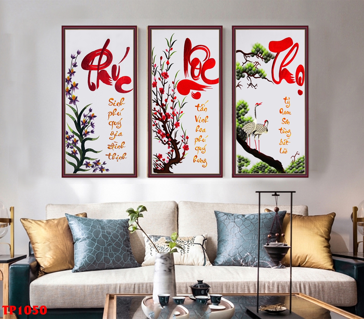 Tranh Tráng Gương Phúc Lộc Thọ Ở Đà Nẵng Qùa Tặng Năm Mới 11 TP1050