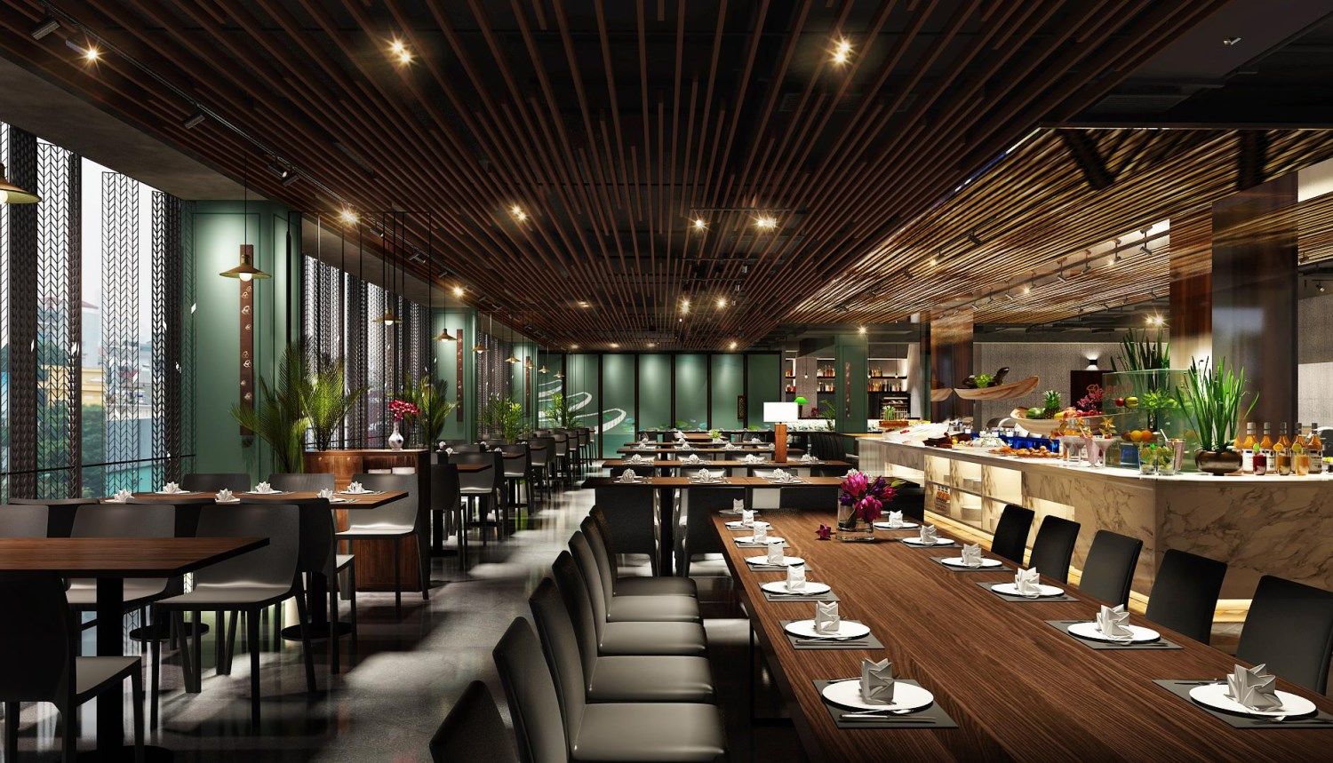 10+ Mẫu Quán buffet tại Hải Phòng chỉ 150 triệu Mới nhất 2023 6 thiet ke quan buffet2