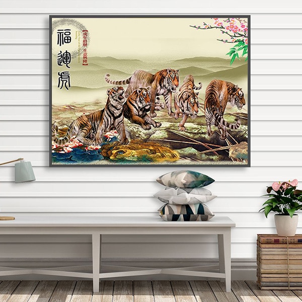 tranh tráng gương hổ vàng phú quý ở Ninh Thuận tranh tráng gương hổ vàng phú quý ở Ninh Thuận