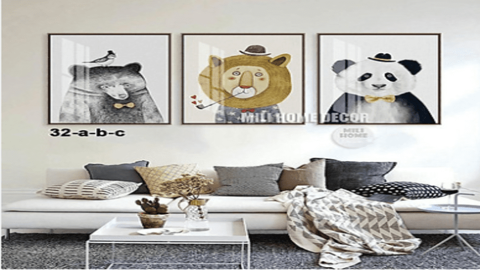 Bộ 3 Ảnh Tranh Động Vật Treo Tường Tại Đà Nẵng 2 Bộ 3 ảnh tranh động vật treo tường tại Đà Nẵng