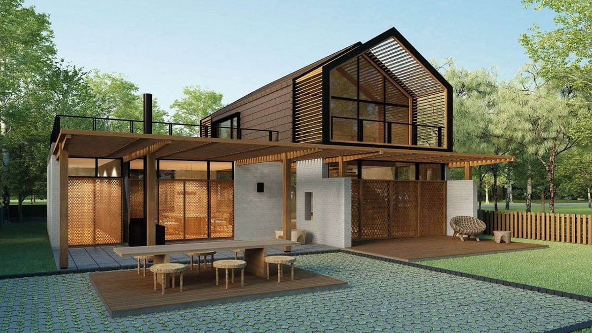 Nhà thép tiền chế phong cách Nhật Bản