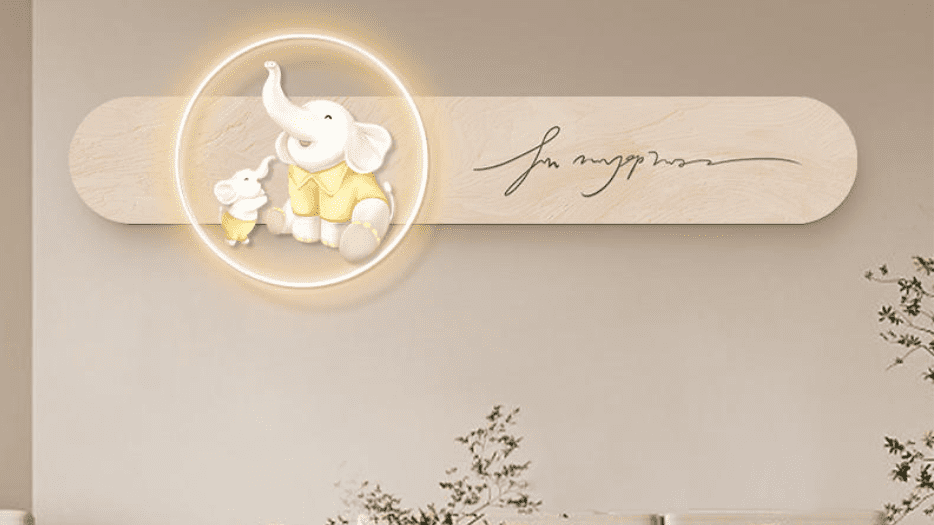 MẪU TRANH ĐÈN LED 3D CHÚ VOI NGỦ ĐÁNG YÊU TẠI ĐÀ NẴNG 6 Tranh đèn LED 3D chú voi ngủ đáng yêu tại Đà Nẵng