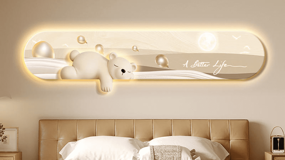 MẪU TRANH ĐÈN LED 3D CHÚ VOI NGỦ ĐÁNG YÊU TẠI ĐÀ NẴNG 3 Tranh đèn LED 3D chú voi ngủ đáng yêu tại Đà Nẵng