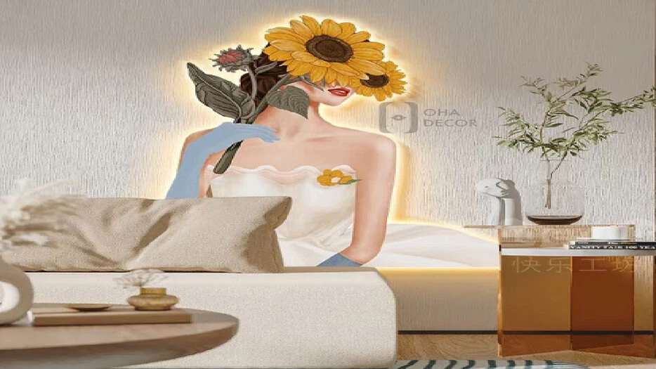 Tranh điện tử 3d Led treo tường cô gái tại quận Ngũ Hành Sơn