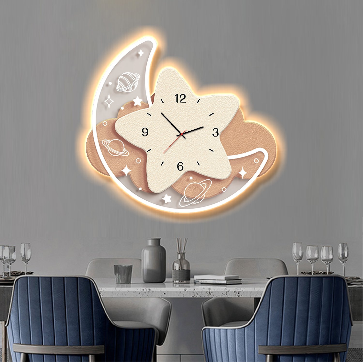 Tranh đèn led đồng hồ ngôi sao lấp lánh tại Đà Nẵng 4 Tranh đèn led đồng hồ ngôi sao lấp lánh tại Đà Nẵng