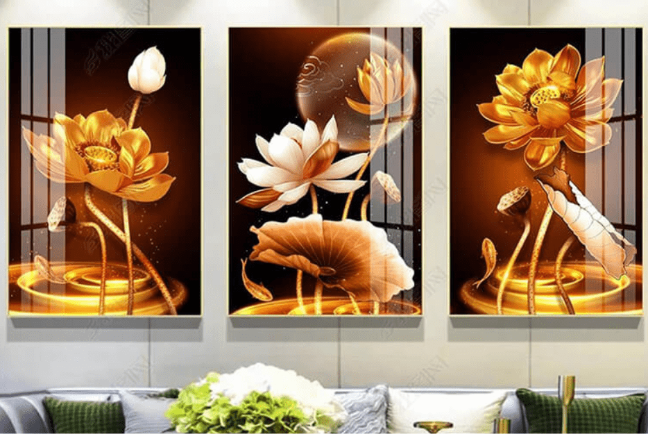 Top 5 mẫu tranh tráng gương 5D LED trừu tượng tại Đà Nẵng 1 Tranh tráng gương 5D LED tại quận Ngũ Hành Sơn chủ đề hoa lá