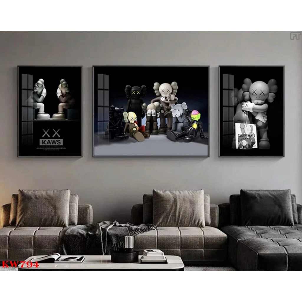 Bộ 3 Tranh Treo Tường Gấu Kaws Bearbrick Toy Tráng Gương Hot Trend Độc Đáo Trang Trí Phòng, Quán Cafe 3 Bộ 3 Tranh Treo Tường Gấu Kaws Bearbrick Toy Tráng Gương Hot Trend Độc Đáo Trang Trí Phòng, Quán Cafe