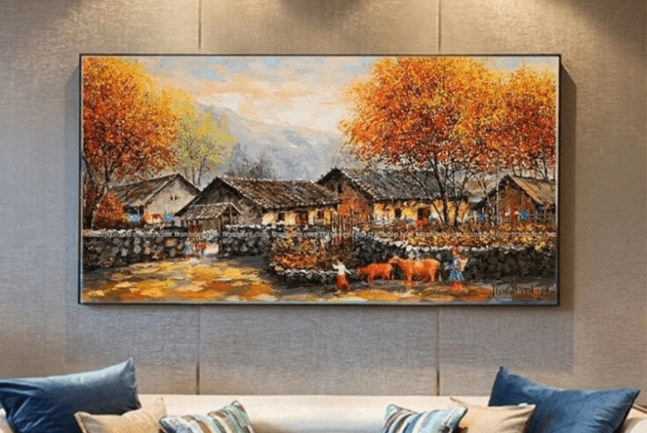 TRANH SƠN DẦU TREO TƯỜNG PHÒNG KHÁCH ĐÀ NẴNG 3 Chọn tranh sơn dầu treo tường phòng khách tại quận Thanh Khê theo kích thước