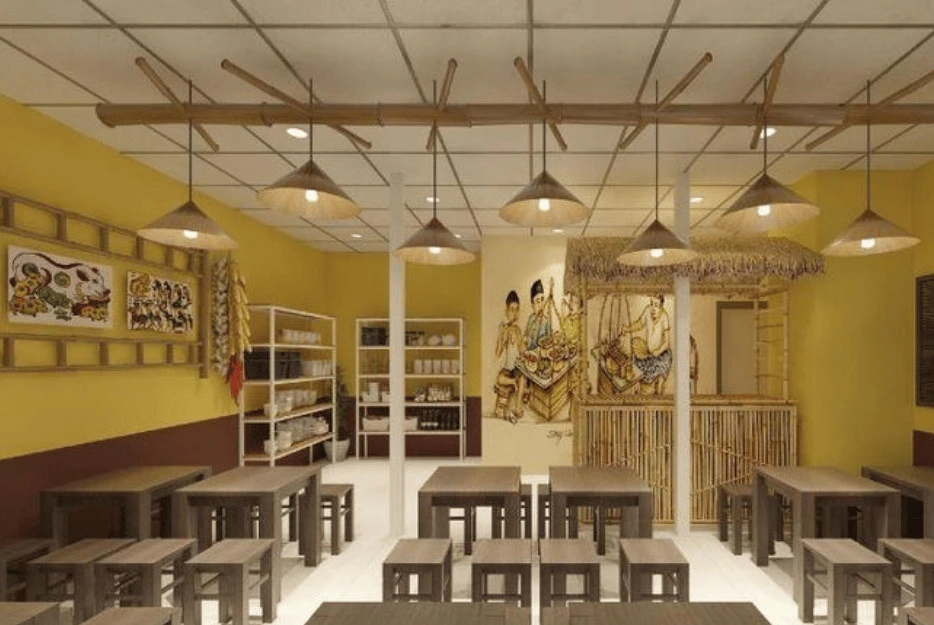 Thiết kế thi công quán bún đậu mắm tôm tại Hội An phong cách dân gian