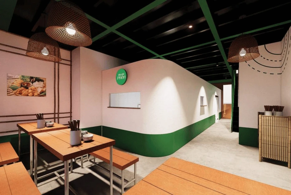 Thiết kế thi công quán bún đậu mắm tôm tại Hội An phong cách hiện đại