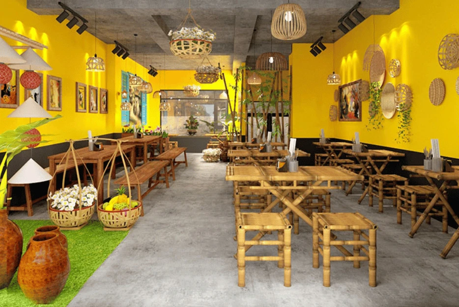 Thiết kế thi công quán bún đậu mắm tôm tại Hội Anphong cách vintage