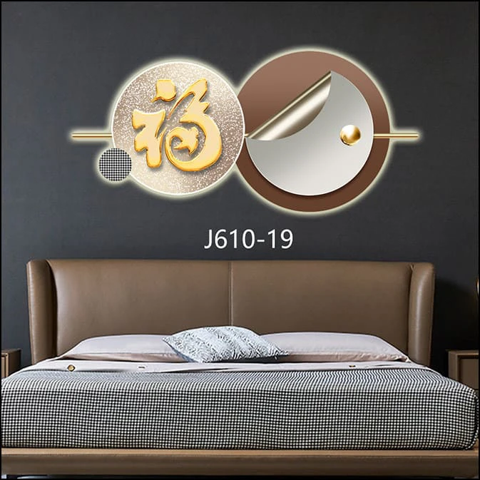 Tranh Bộ Khung/Viền Tròn Treo Tường LED cắt 3D