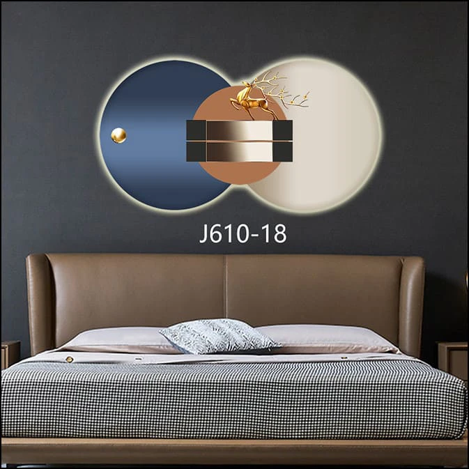 Tranh Bộ Khung/Viền Tròn Treo Tường LED cắt 3D