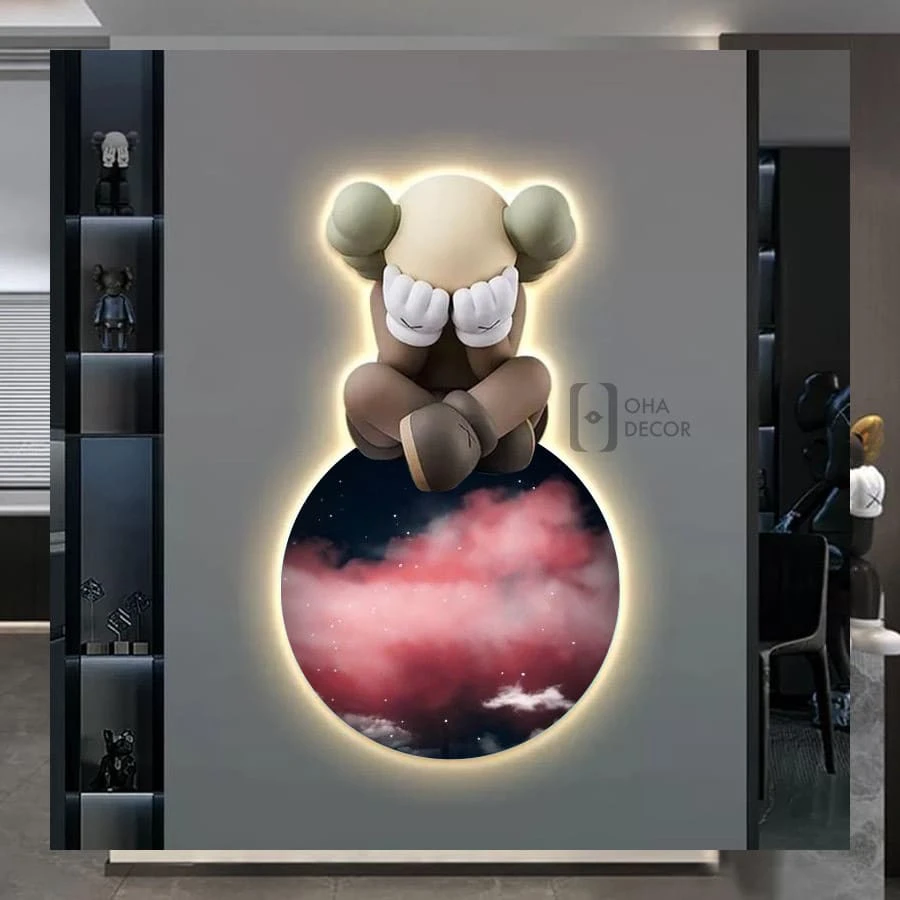 Tranh-Cắt-3D-LED-Gấu-Kaws-BearBrick-Trang-Trí-Phòng-Khách-Quán-Tiệm-Shop (2) Tranh Cắt 3D LED Gấu Kaws BearBrick Trang Trí Phòng Khách Quán Tiệm Shop