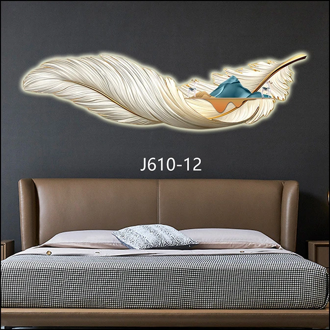 Tranh Cắt 3D LED Lông Vũ Hiện Đại