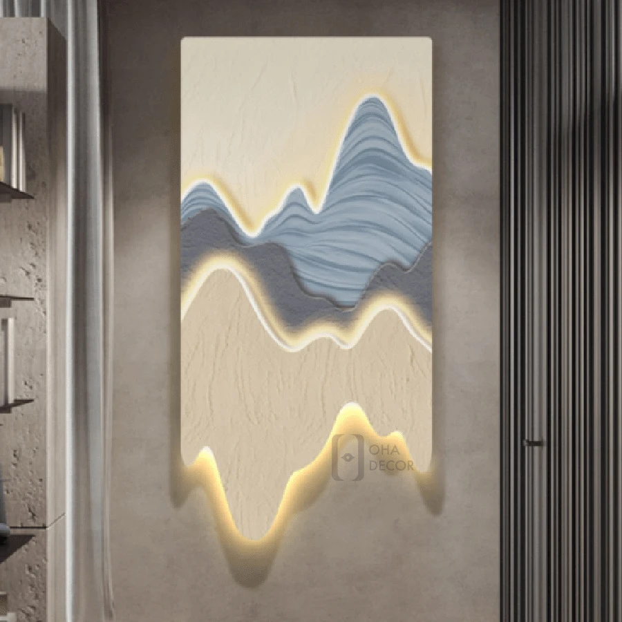 Tranh Cắt 3D LED Phong Cảnh Hiện Đại