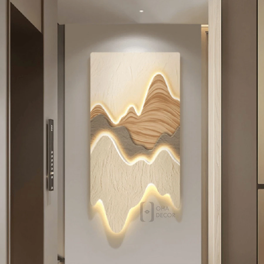 Tranh Cắt 3D LED Phong Cảnh Hiện Đại