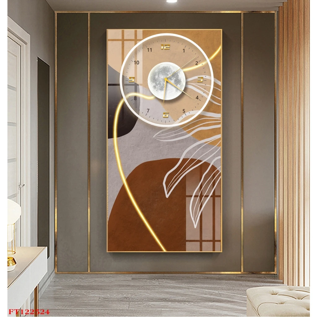 Tranh Đồng Hồ Treo Tường Tráng Gương Hiện Đại Hoa Văn Trừu Tượng (5) Tranh Đồng Hồ Treo Tường Tráng Gương Hiện Đại Hoa Văn Trừu Tượng
