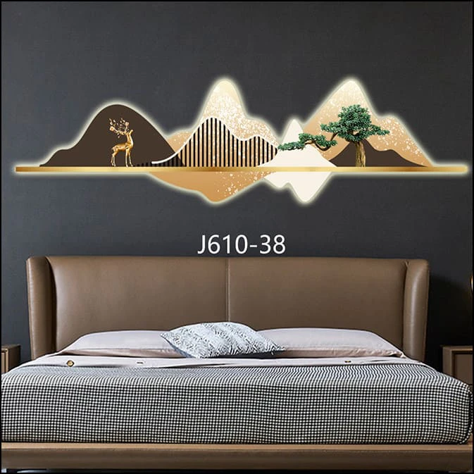 Tranh LED Cắt 3D Phong Cảnh Hiện Đại Trang Trí Phòng Khách, Quán Tiệm Shop