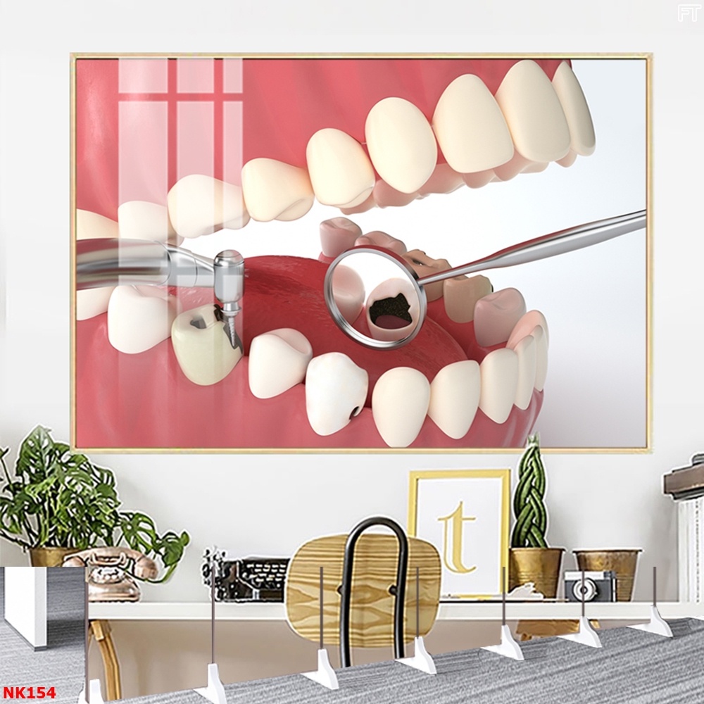 Tranh Tráng Gương Treo Tường Chủ Đề Hàm Răng 2026 5 Tranh Tráng Gương Treo Tường Chủ Đề Hàm Răng nha khoa