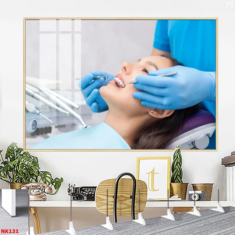 Tranh Tráng Gương Treo Tường Chủ Đề Hàm Răng