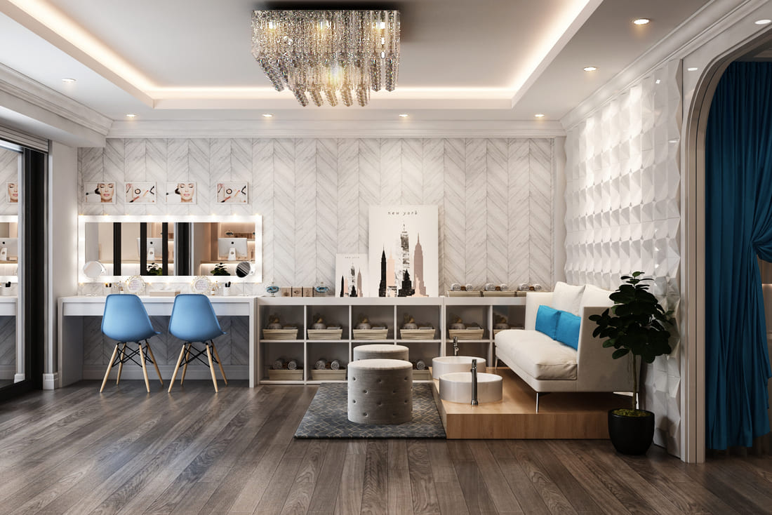 Thiết kế thi công tiệm makeup Đà Nẵng 2 Thiết kế thi công tiệm makeup Đà Nẵng