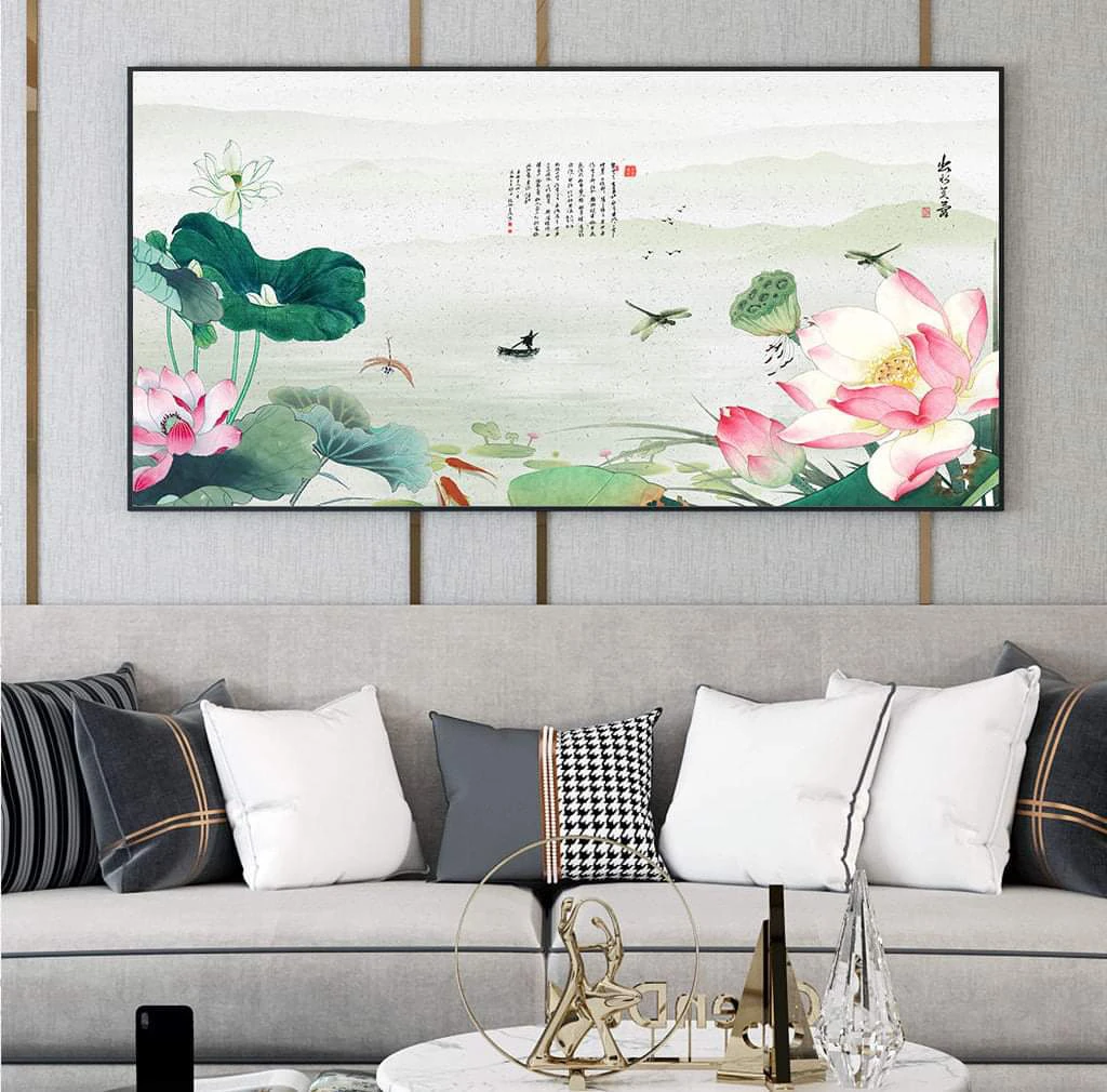 Tranh canvas hoa sen Đồng Tháp 3 Tranh canvas hoa sen Đồng Tháp