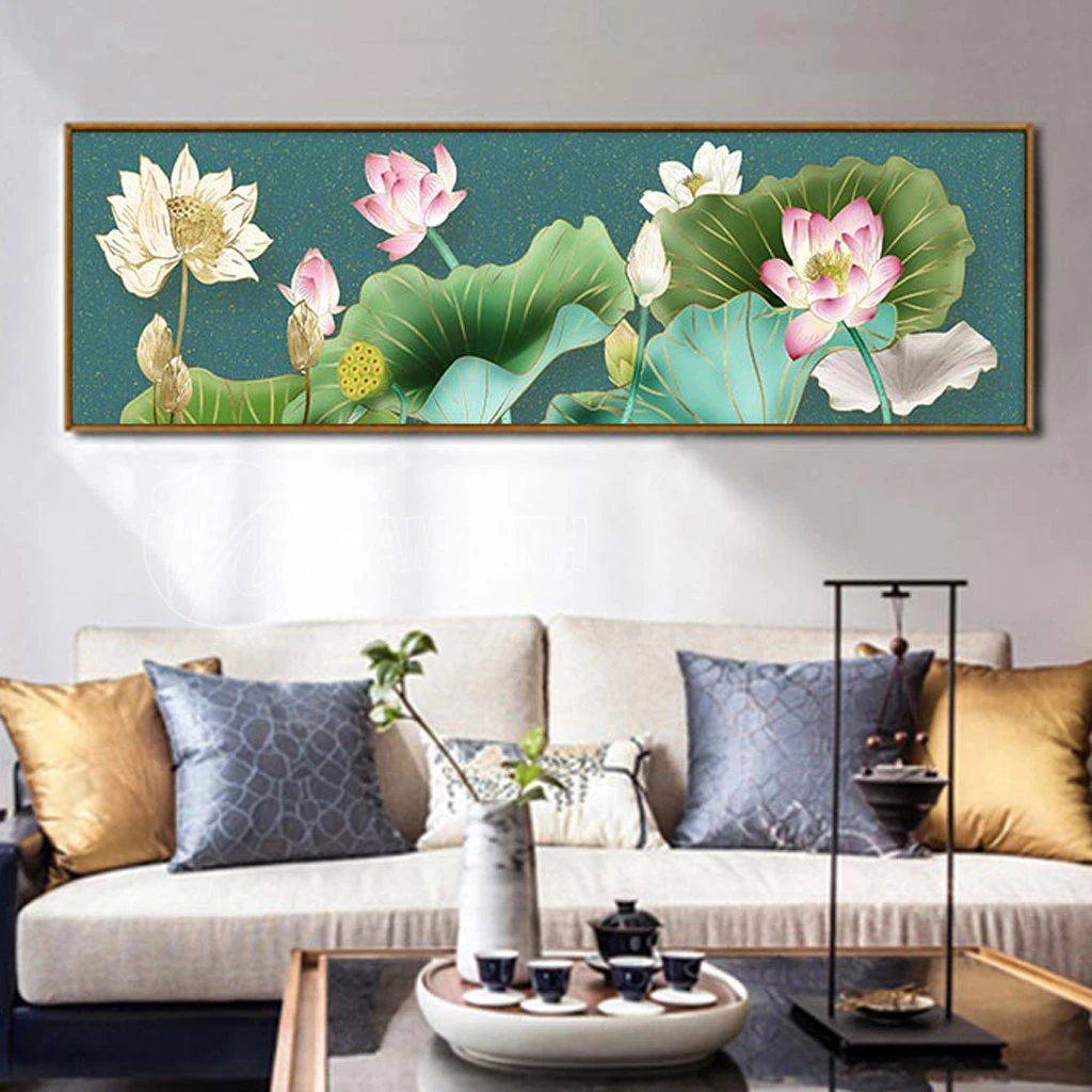Tranh canvas hoa sen Đồng Tháp 2 Tranh canvas hoa sen Đồng Tháp