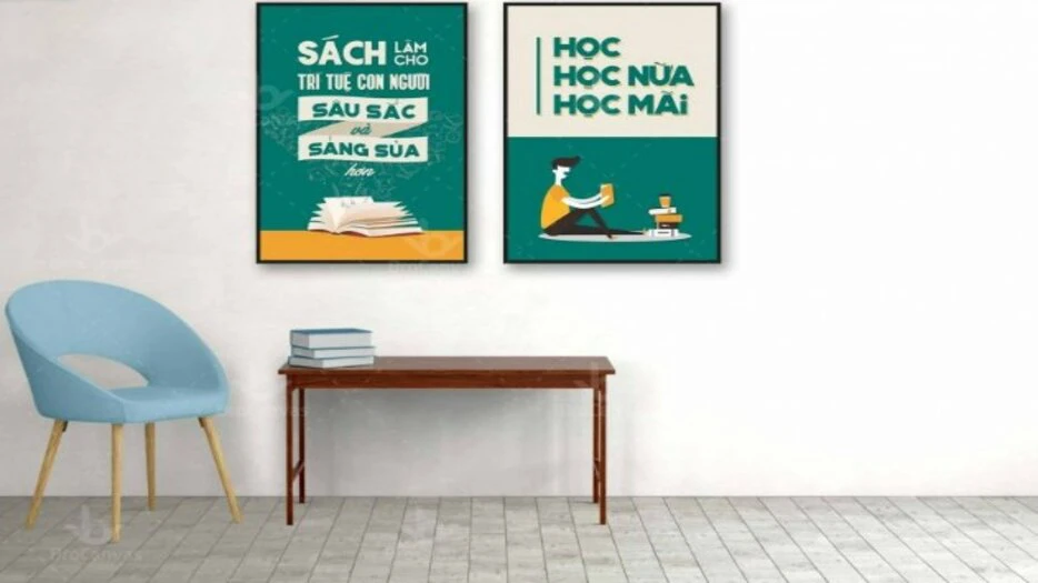 Mẫu tranh động lực trường học tại Đà Nẵng không thể bỏ qua 2 Tranh động lực trường học "Học nữa, học mãi" tại quận Cẩm Lệ
