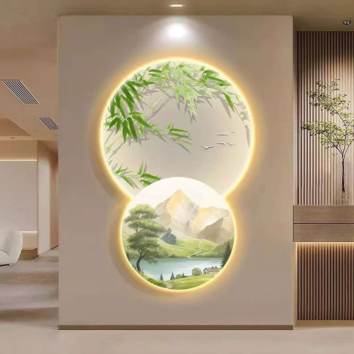 Tranh đèn led phòng ngủ Cần Thơ 2024 5 Phong cảnh sông nước - Tranh đèn Led phòng ngủ Cần Thơ