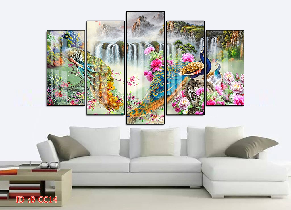 Tranh Tráng Gương Treo Phòng Ngủ Chim Công An Giang