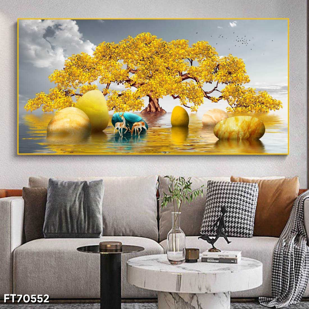 Tranh tráng gương cây kim tiền Lâm Đồng